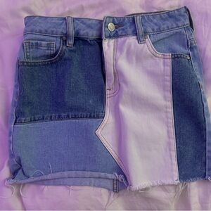 PacSun Colorblock Denim Shorts